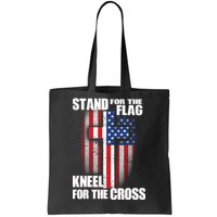 USA Patriotic Stand For The Flag Kneel For The Cross Tote Bag