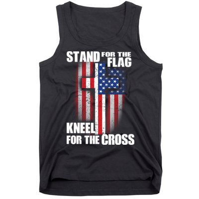 USA Patriotic Stand For The Flag Kneel For The Cross Tank Top