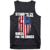 USA Patriotic Stand For The Flag Kneel For The Cross Tank Top