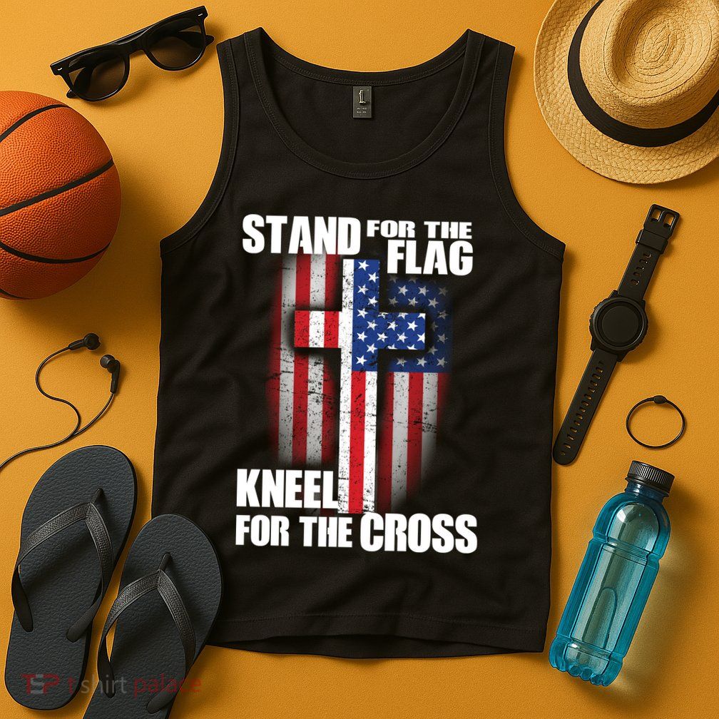 USA Patriotic Stand For The Flag Kneel For The Cross Tank Top