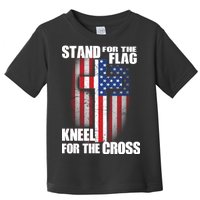 USA Patriotic Stand For The Flag Kneel For The Cross Toddler T-Shirt