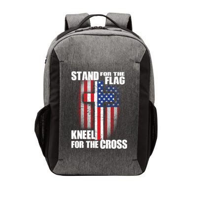 USA Patriotic Stand For The Flag Kneel For The Cross Vector Backpack