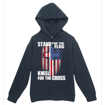 USA Patriotic Stand For The Flag Kneel For The Cross Urban Pullover Hoodie