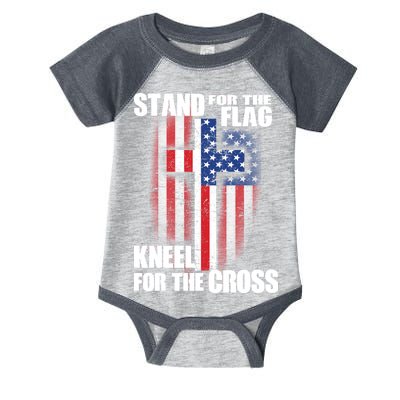 USA Patriotic Stand For The Flag Kneel For The Cross Infant Baby Jersey Bodysuit