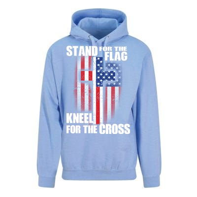 USA Patriotic Stand For The Flag Kneel For The Cross Unisex Surf Hoodie