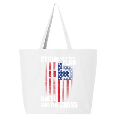 USA Patriotic Stand For The Flag Kneel For The Cross 25L Jumbo Tote