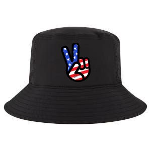 USA Peace Sign Cool Comfort Performance Bucket Hat