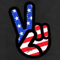 USA Peace Sign 11oz C Handle Ceramic Mug