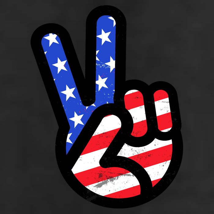 USA Peace Sign 11oz C Handle Ceramic Mug