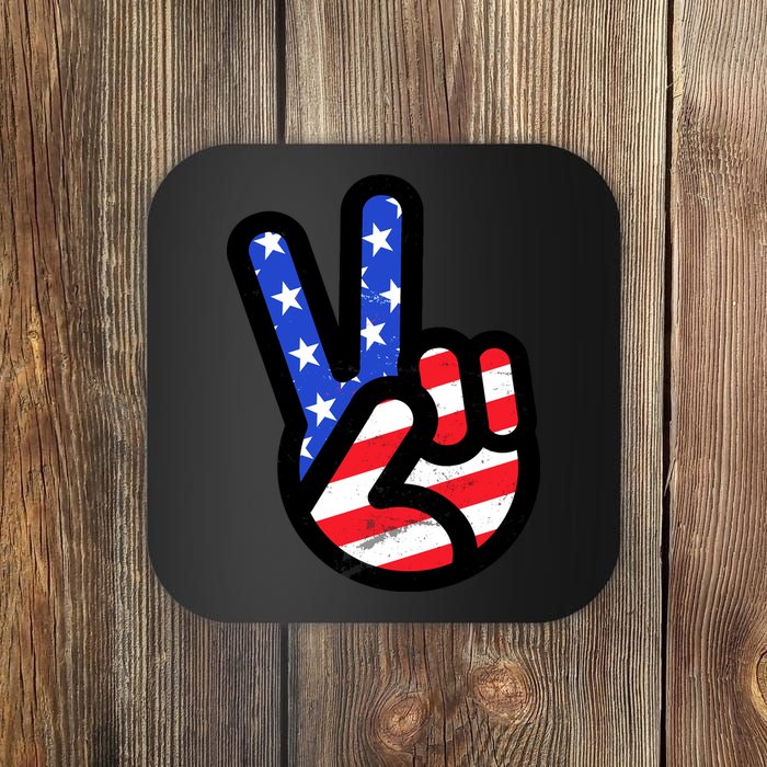 USA Peace Sign Coaster