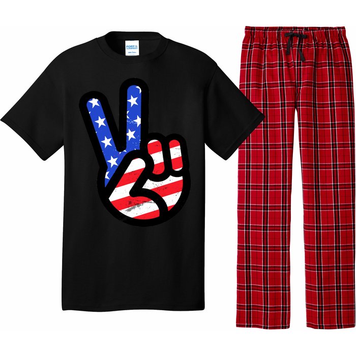 USA Peace Sign Pajama Set