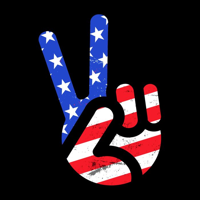 USA Peace Sign Flatbill Hat