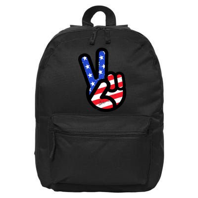 USA Peace Sign 16 in Basic Backpack