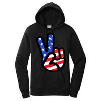 USA Peace Sign Women's Pullover Hoodie