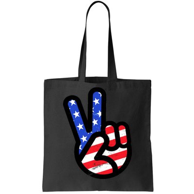 USA Peace Sign Tote Bag