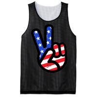 USA Peace Sign Mesh Reversible Basketball Jersey Tank