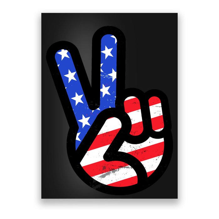 USA Peace Sign Poster