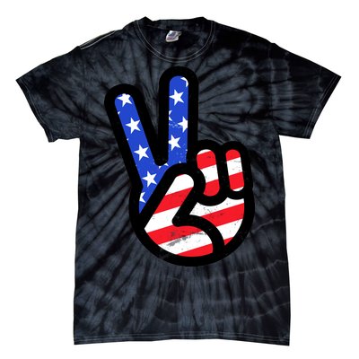 USA Peace Sign Tie-Dye T-Shirt