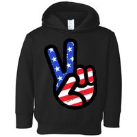 USA Peace Sign Toddler Hoodie