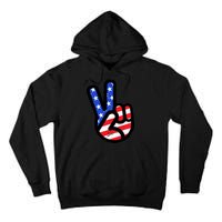 USA Peace Sign Tall Hoodie