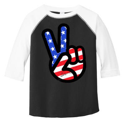 USA Peace Sign Toddler Fine Jersey T-Shirt