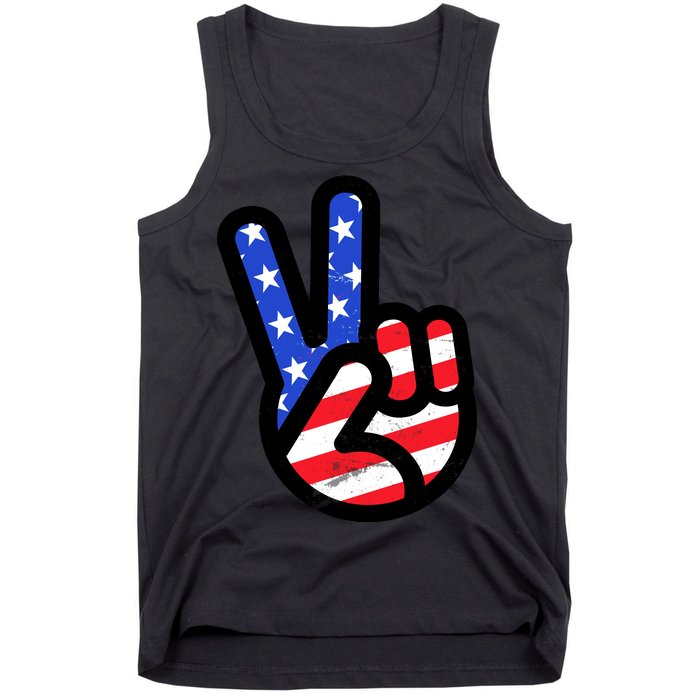 USA Peace Sign Tank Top