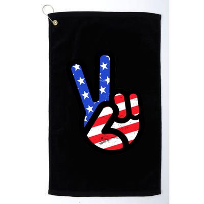 USA Peace Sign Platinum Collection Golf Towel