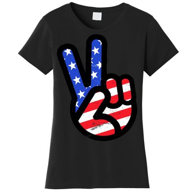 USA Peace Sign Women's T-Shirt