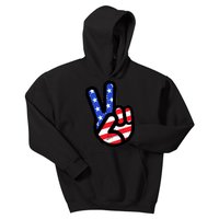 USA Peace Sign Kids Hoodie