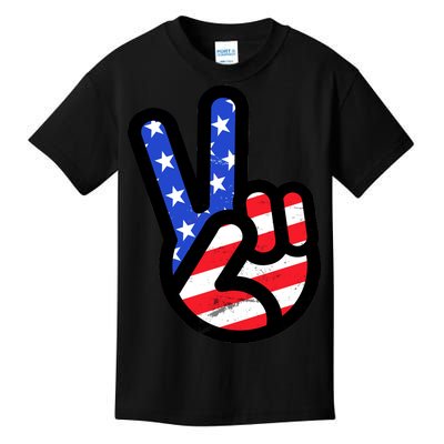 USA Peace Sign Kids T-Shirt