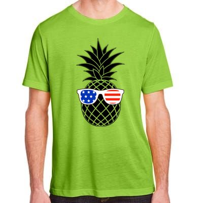 USA Pineapple With Sunglasses Adult ChromaSoft Performance T-Shirt