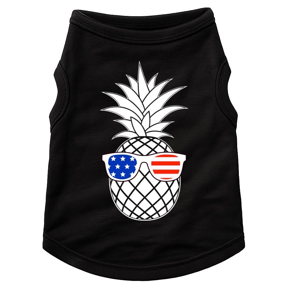 USA Pineapple With Sunglasses Doggie Tank