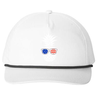 USA Pineapple With Sunglasses Snapback Five-Panel Rope Hat