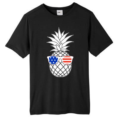 USA Pineapple With Sunglasses Tall Fusion ChromaSoft Performance T-Shirt