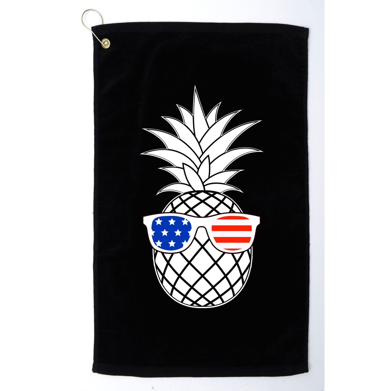 USA Pineapple With Sunglasses Golf Towel