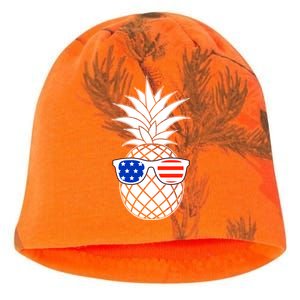 USA Pineapple With Sunglasses Kati - Camo Knit Beanie