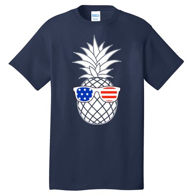 USA Pineapple With Sunglasses Tall T-Shirt