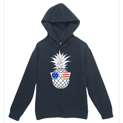 USA Pineapple With Sunglasses Urban Pullover Hoodie