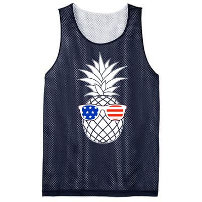 USA Pineapple With Sunglasses Mesh Reversible Basketball Jersey Tank