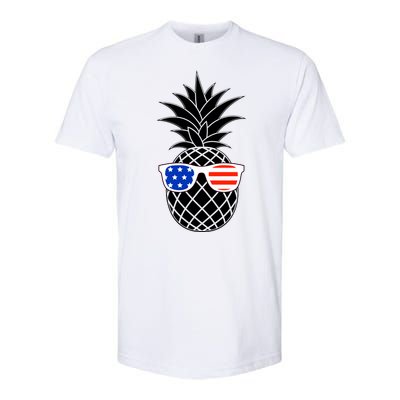 USA Pineapple With Sunglasses Softstyle® CVC T-Shirt