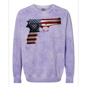 USA Pistol Gun Colorblast Crewneck Sweatshirt