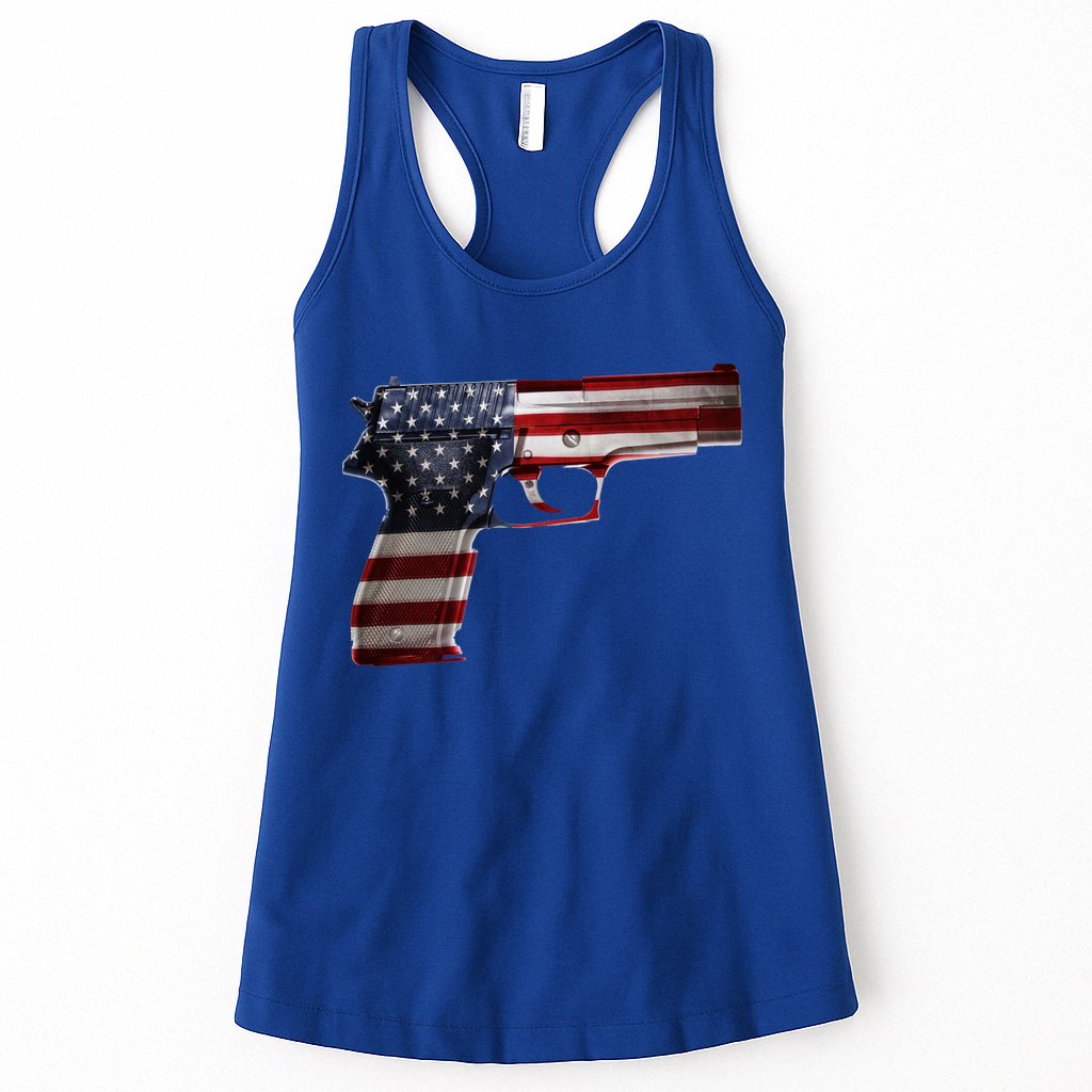 USA Pistol Gun Womens Tank Top