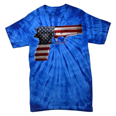 USA Pistol Gun Tie-Dye T-Shirt