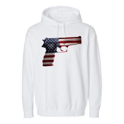 USA Pistol Gun Garment-Dyed Fleece Hoodie