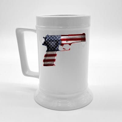 USA Pistol Gun Beer Stein