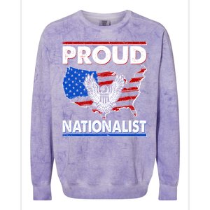 USA Proud Nationalist  Colorblast Crewneck Sweatshirt