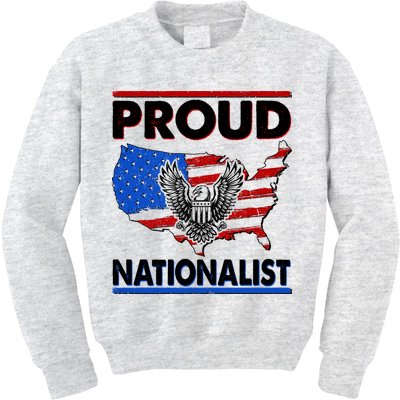 USA Proud Nationalist  Kids Sweatshirt
