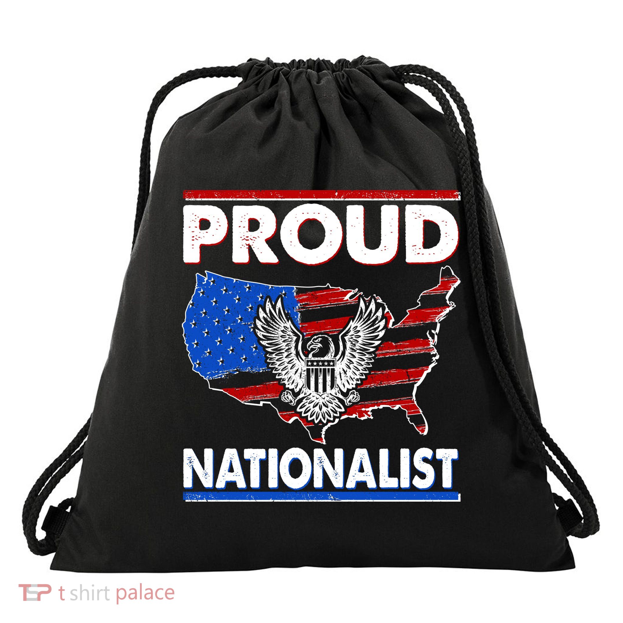 USA Proud Nationalist  Drawstring Bag