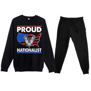 USA Proud Nationalist  Premium Crewneck Sweatsuit Set