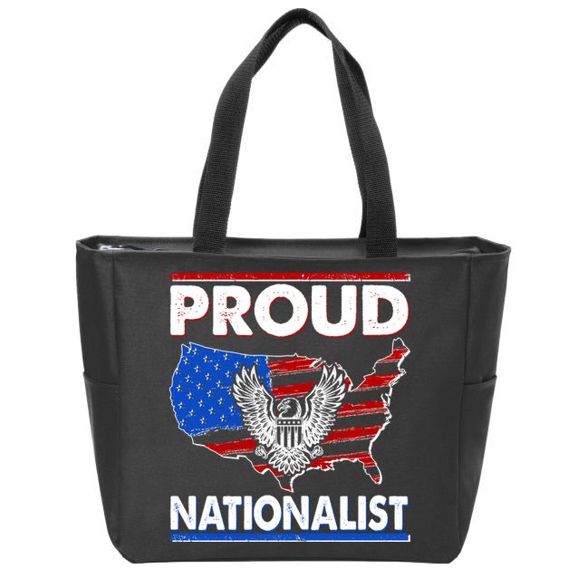 USA Proud Nationalist  Zip Tote Bag